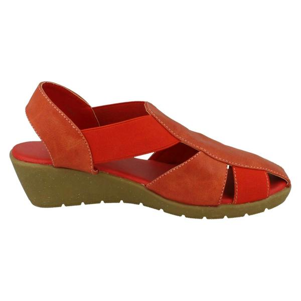 Down to Earth Ladies Casual Down To Earth Sling Back Wedge Sandal
