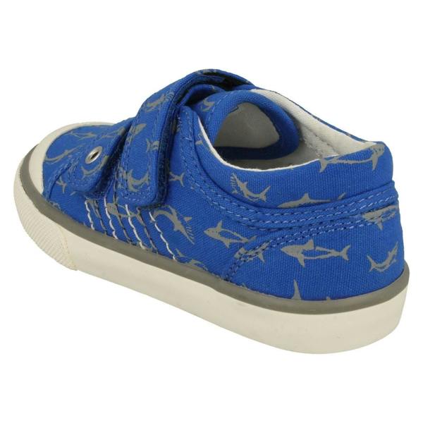 Start-rite Boys Startrite Shark Detailed Canvas Shoes Wave