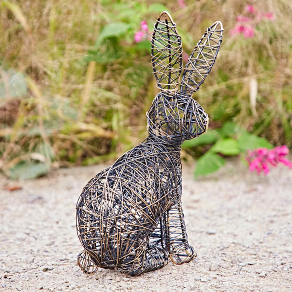 Paper High Hare Wire Garden Ornament
