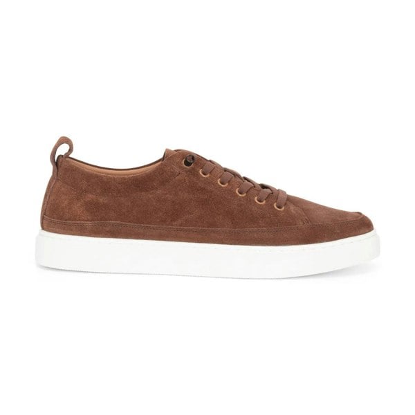 Justin Reess Josh - Men's Brown Suede Leather Trainers