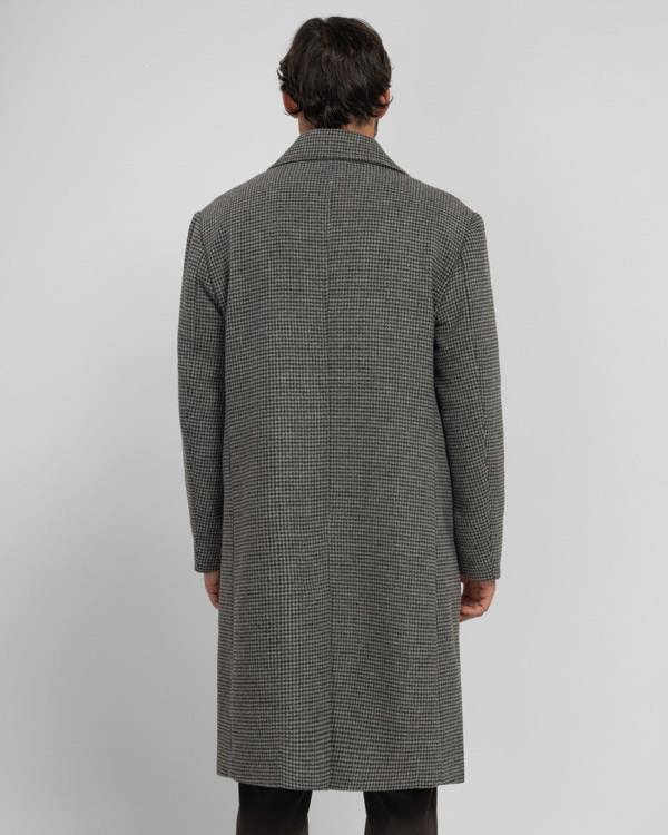 Steel & Jelly Ogden - Double-Breasted Oversized Houndstooth Overcoat