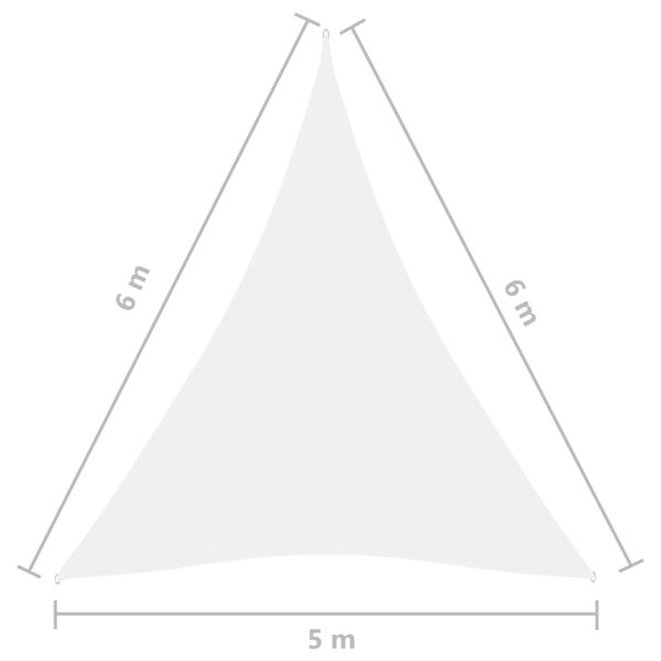 Berkfield Sunshade Sail Oxford Fabric Triangular 5x6x6 m White
