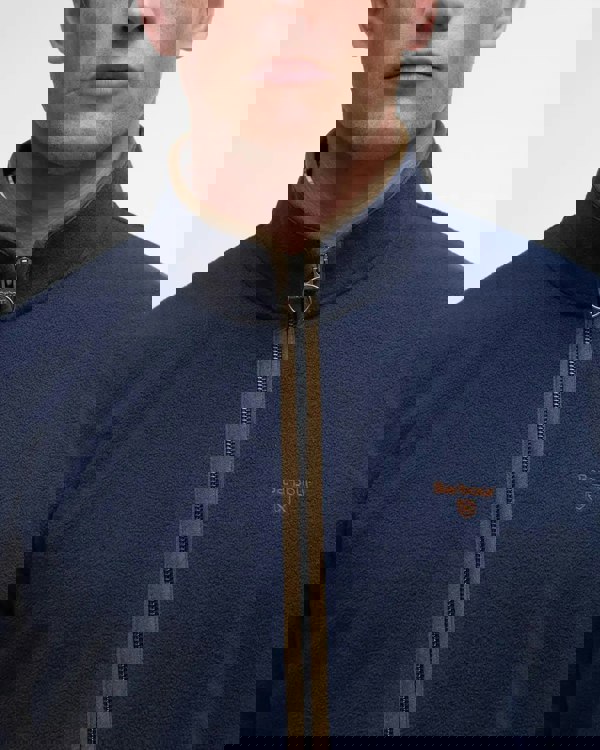 Barbour Harwood Zip Through Fleece - Navy Blue