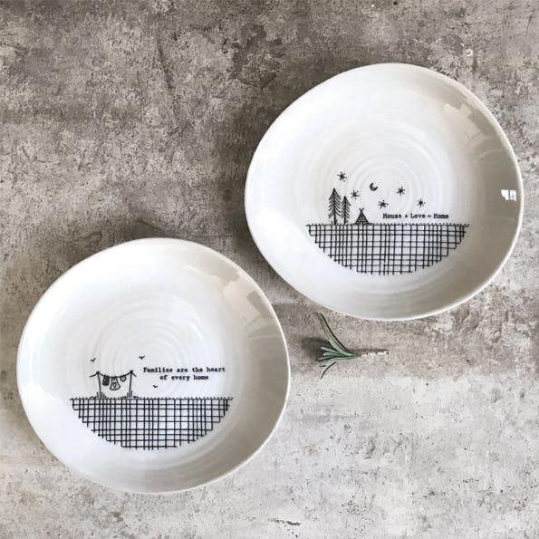 “Families are the heart of every home” Porcelain Dish - 14.5cm