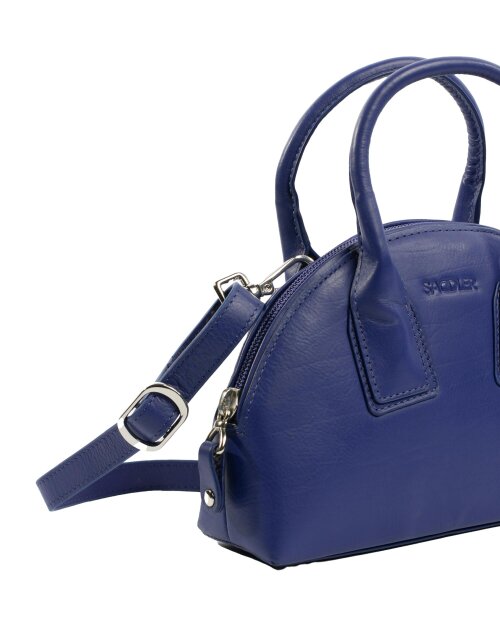 SADDLER GIGI Leather Zip Top Mini Handbag  - Ajustable Strap, Card Holder, Crossbody or Handheld - RFID Protected - Ultraviolet