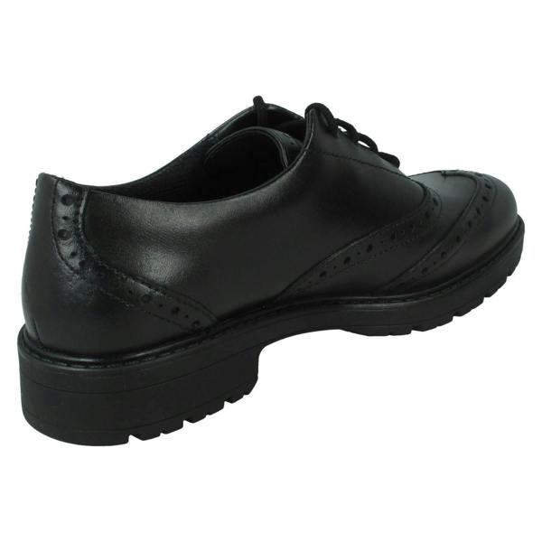 Clarks Girls Clarks Lace Up Brogue Detailed School Shoes Loxham Brogue Y