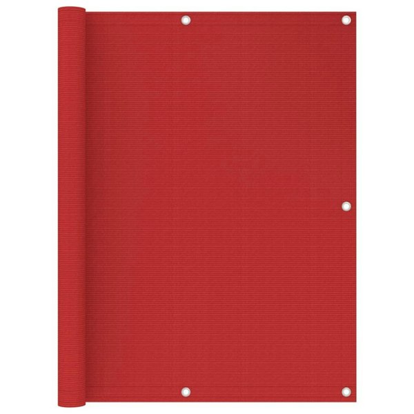 Berkfield Balcony Screen Red 120x500 cm HDPE