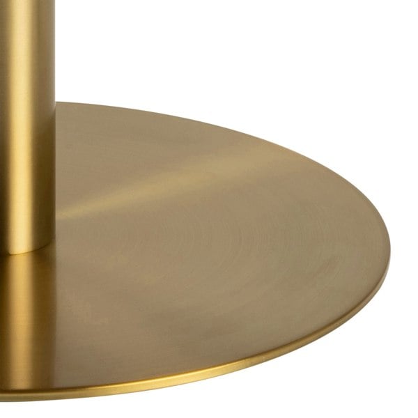 Furniture To Go Corby Round Coffee Table with White Polished Marble Top & Gold Base