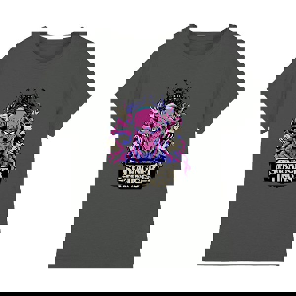 Stranger Things Kids Creel House T-Shirt - Charcoal