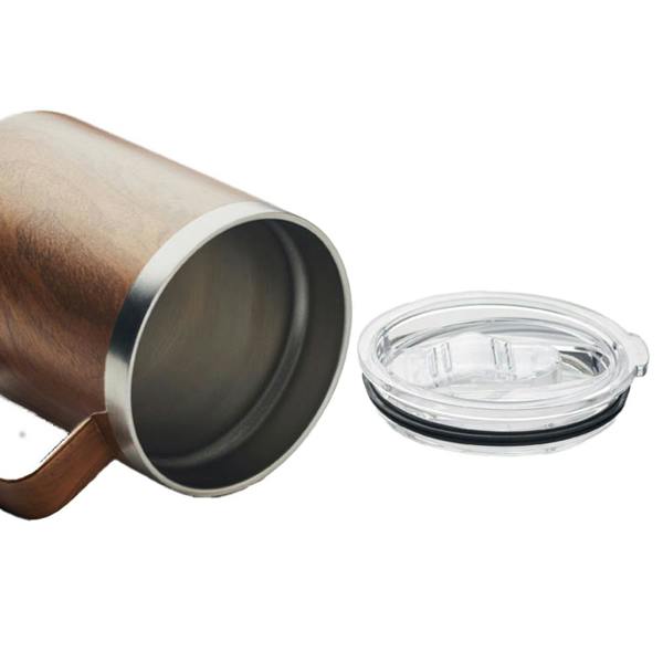 MidOcean Namib Wood Effect Double Wall 300ml Mug - Brown - 
