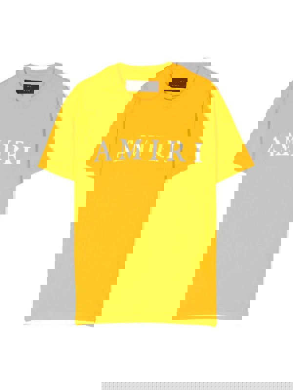 AMIRI KIDS CORE LOGO TEE YELLOW / WHITE