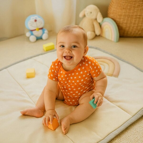 Lucy & Sam Star & Moon Cow Two Pack Bodysuits