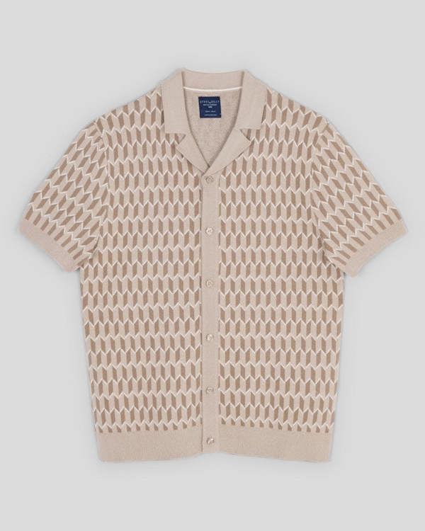 Steel & Jelly Purley - Geometric Resort Collar Short Sleeve Shirt