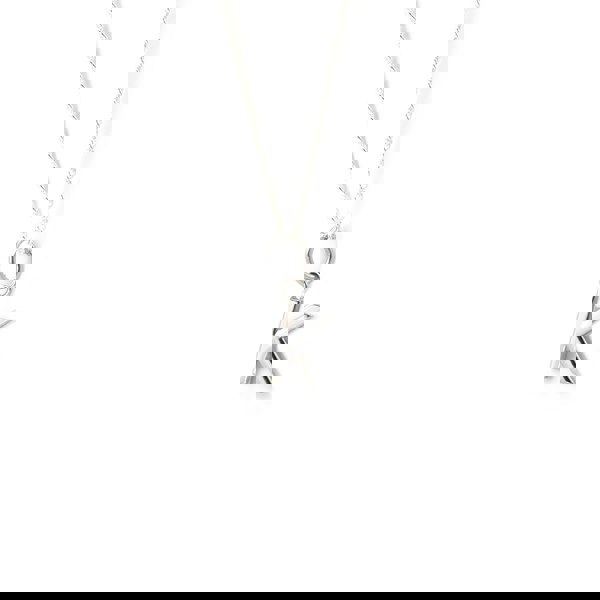 Say It With Dainty Block Initial Necklace - Sterling Silver