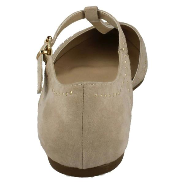 Savannah Ladies Savannah Flat T-Bar Buckle Strap Pointed Shoes