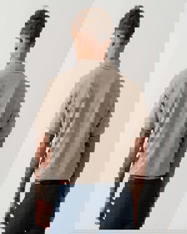 Belstaff Short Sleeved Mens Polo - Dark Sand - Back