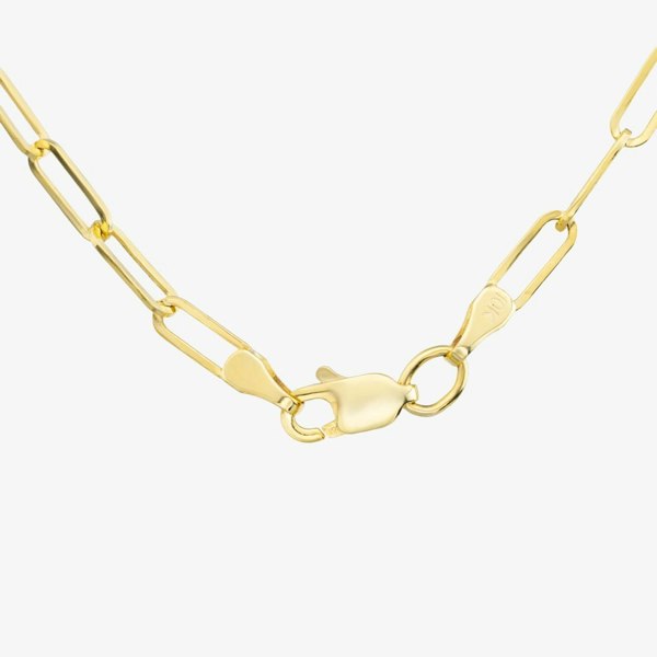 T. H. Baker 9ct Yellow Gold 0.25ct Diamond Triple Rectangle Link Necklace THN38770-25