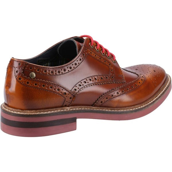 Base London Woburn Hi-Shine Brogue Mens Shoes - Tan