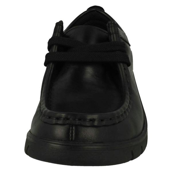 Clarks Senior Boys Clarks Moccasin Detailed School Shoes Branch Low Y