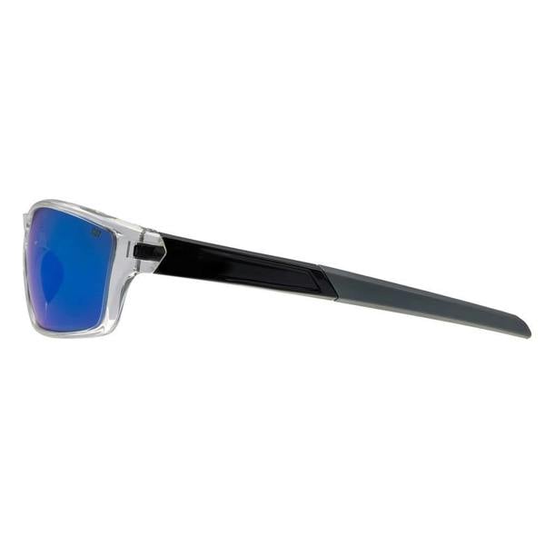 Caterpillar Sunglasses CTS-8020 113P Gloss Clear Crystal Blue Mirror Polarized