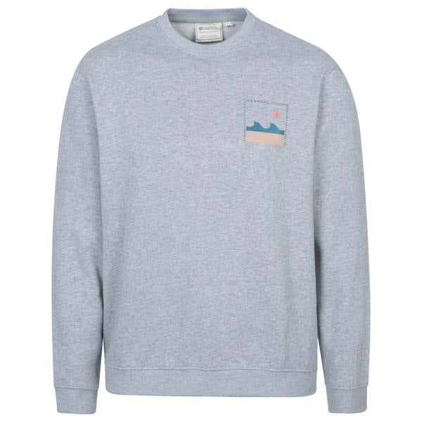 Mountain Warehouse Mens Regional Cornwall Sweatshirt - Light Grey