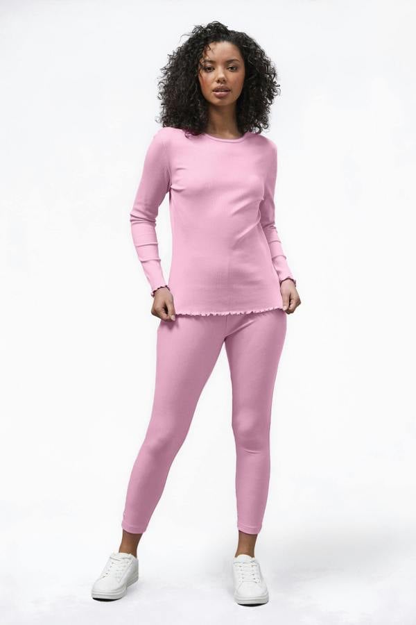 ENORSIA Lettuce Hem L/S T-shirt & Leggings Co-order Sets