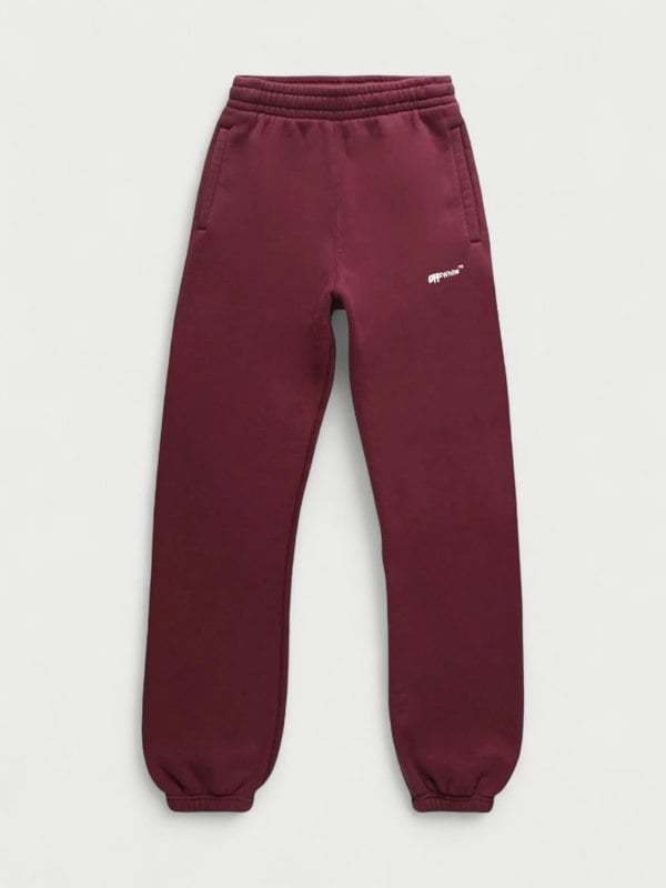 Off-White Women's Logo Printed Sweatpants Burgundy