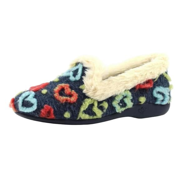 Lunar Womens/Ladies Truffle Slippers - Navy