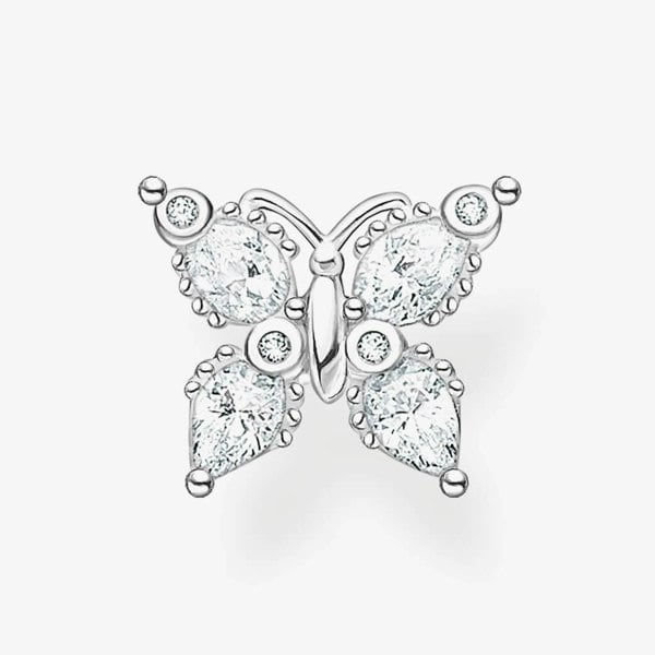 THOMAS SABO Sterling Silver Cubic Zirconia Butterfly Single Stud Earring H2195-051-14