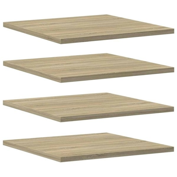 Berkfield Bookshelf Boards 4 pcs Sonoma Oak 40x40x1.5 cm Engineered Wood