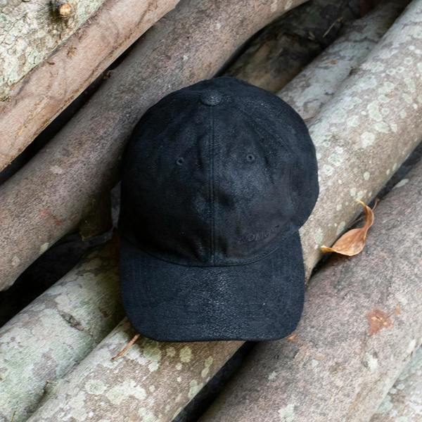 Wombat Leather Wombat Hiker Distressed Leather Baseball Hat – Black