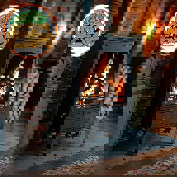 5kw steel eco multifuel stove + firewood starter kit