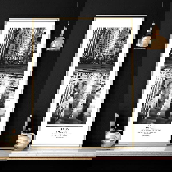 White and black art | set of 3 New York living room wall art