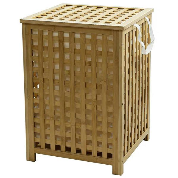 Gr8 Home 120L Bamboo Laundry Basket Hamper with Lid and Liner Large Clothes Bin
