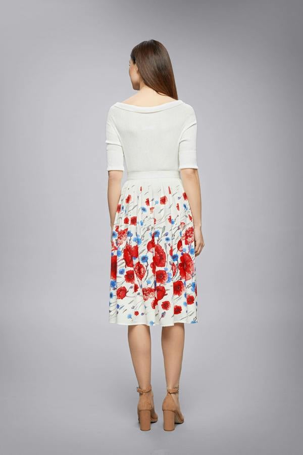 Rumour London Poppy flared midi skirt with original floral print