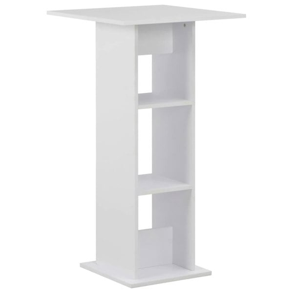 Berkfield Bar Table White 60x60x110 cm