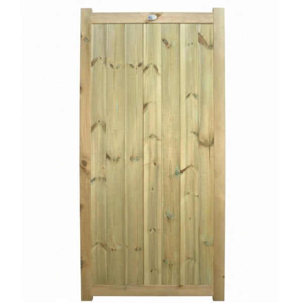 Premier Garden Supplies Ultimate Tongue & Groove Wooden Garden Gate Heights: 3ft-6ft x Width: 3ft Decorative T&G Boards Fully Framed Privacy - Wooden Garden Gate - Pressure Treated (Tanalised) - Height: 6ft (180cm) x Width: 90cm