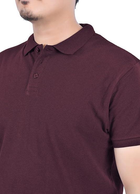 Smart Living Mens Classic Short Sleeve Polo Shirt - Burgundy