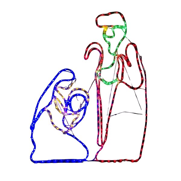 Samuel Alexander 1m Premier Nativity Scene Multicoloured LED Rope Light Silhouette Outdoor Christmas Decoration