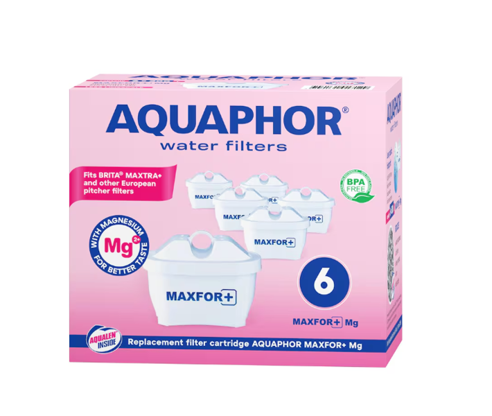 AQUAPHOR MAXFOR+ with Magnesium Release 200 litre Filters - 6 pack