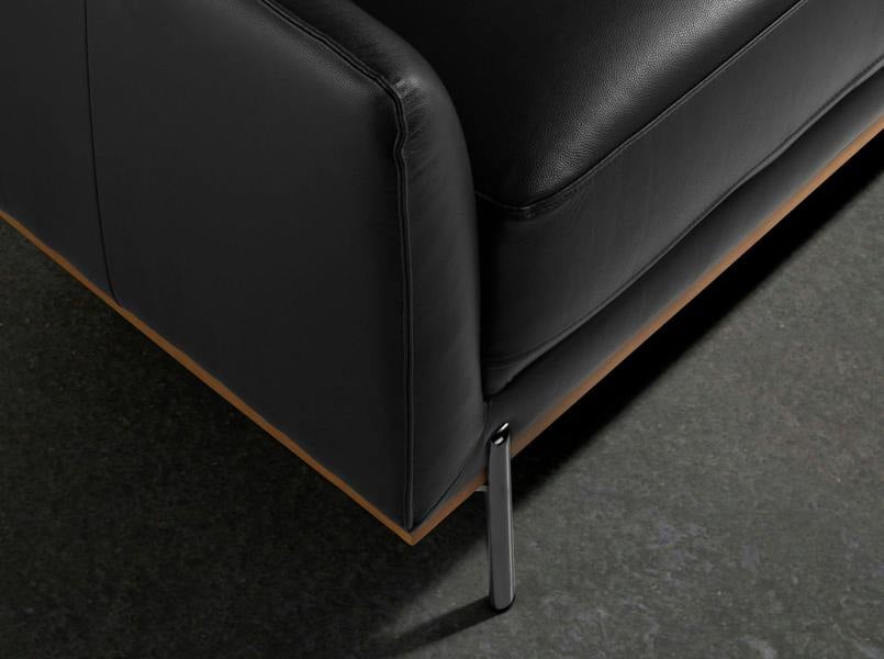 Angel Cerdá Corner sofa in black leather 6197/6198