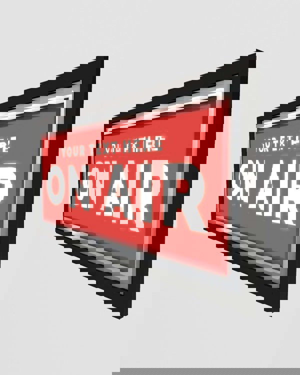 Personalised Wall Art - On Air Studio Sign with Frame