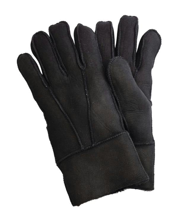 Infinity Leather Unisex Sheepskin Suede Gloves with Roll Up/Down Cuff