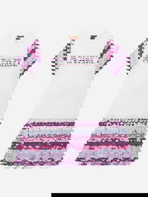 Missoni Girls Zigzag Dress in White