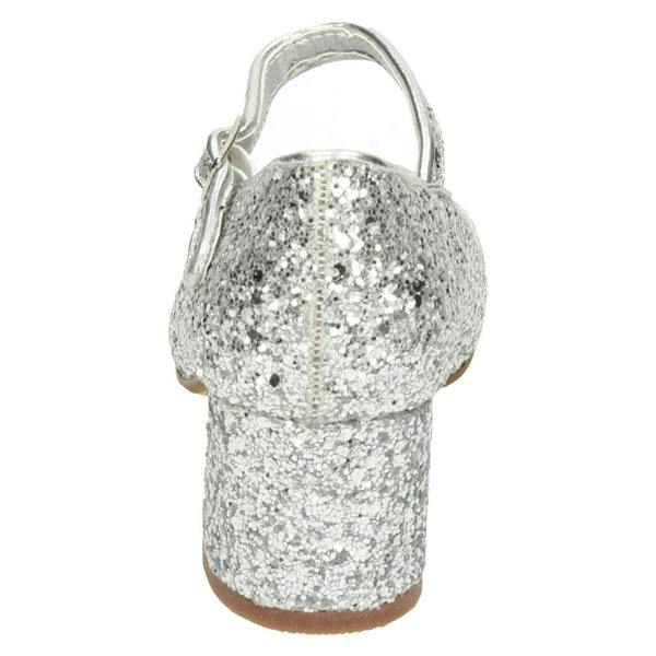 Spot On Girls Spot On Heeled Sparkly Dolly Shoes H3057
