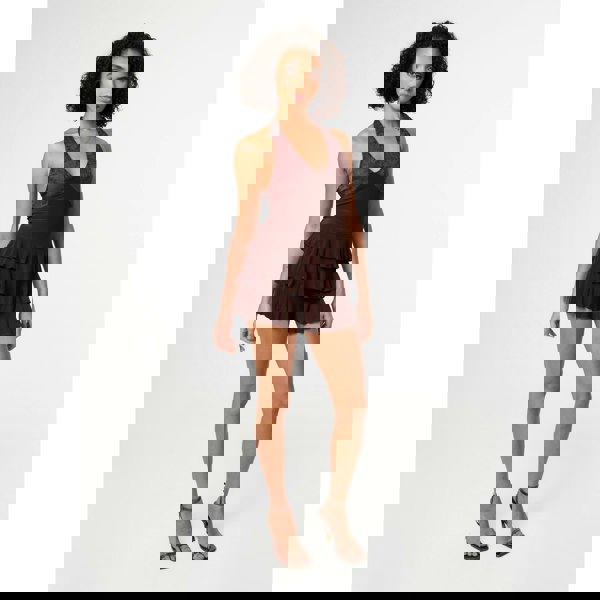 Pink Vanilla Lace Ruffle Playsuit