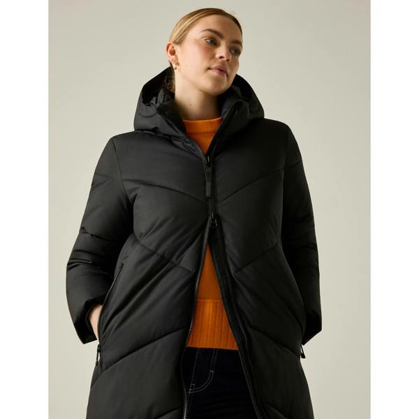 Regatta Womens/Ladies Merida Long Length Padded Jacket - Black