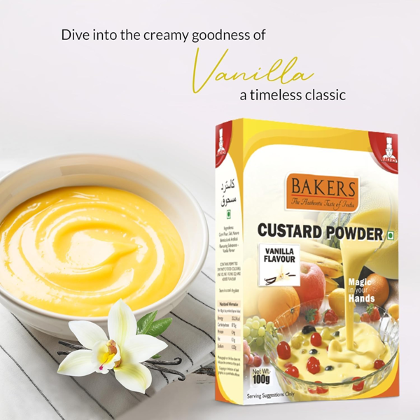 Bakers Vanilla Custard Powder Smooth & Velvety - 100g