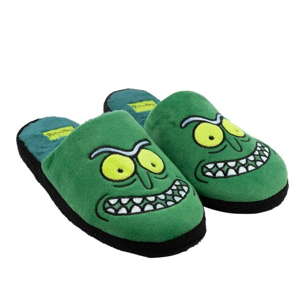 Rick And Morty Mens Pickle Rick Slippers - Green