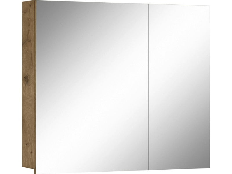 Dorel Home Wisla Hanging Cabinet with Mirror Oak Look